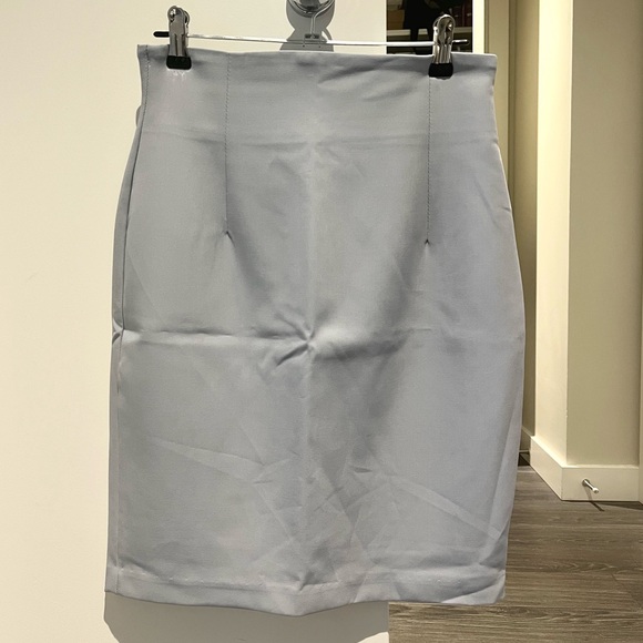 Korean Powder Blue Pencil Skirt - Picture 1 of 2